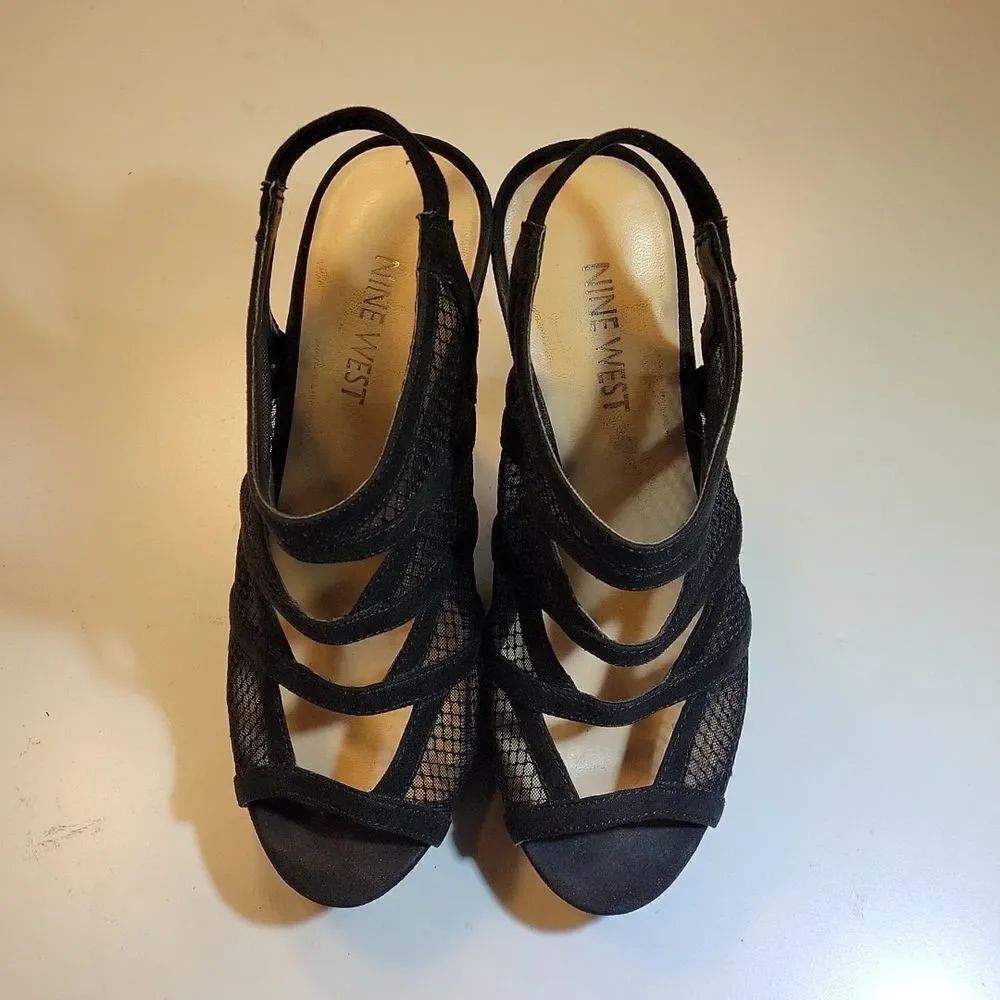 NINE WEST HIGH HEEL STILETTOS ANKLE STRAP OPEN TOE WOMEN"S SANDAL